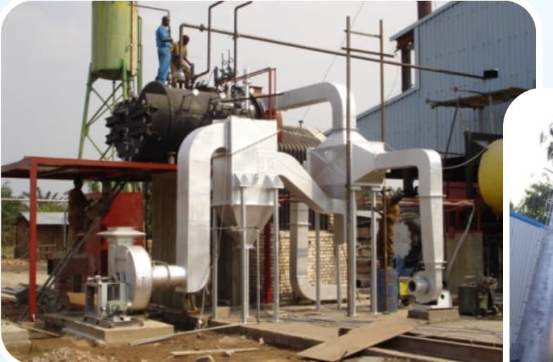 Boiler installation at customer site